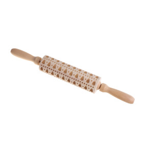 Holz Teigrolle 42cm mit individuellem Prägemotiv