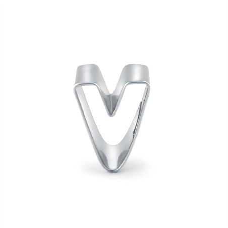 Cookie cutter letter V