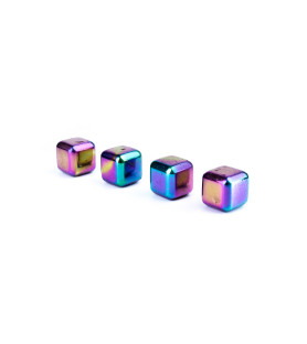 Frozen Steel stainless steel ice cubes rainbow