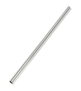 Stainless steel straw 215 x 6 mm straight single