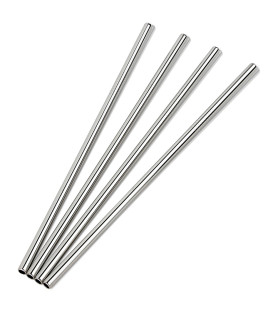 Stainless steel Cocktail straw 215 x 8 mm straight set of four