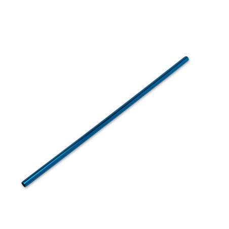 Stainless steel straw Blue 215 x 6 mm straight single