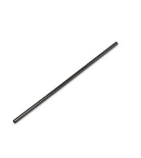 Stainless steel straw Black 215 x 6 mm straight single