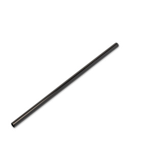 Stainless steel straw Black 215 x 8 mm straight single