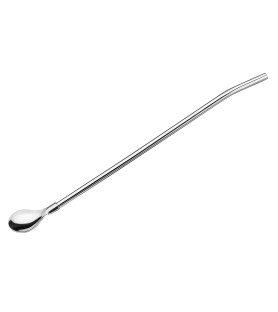 Stainless steel spoon straw