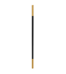 Deluxe Stainless steel straw Black/Gold 215 x 6 mm straight single