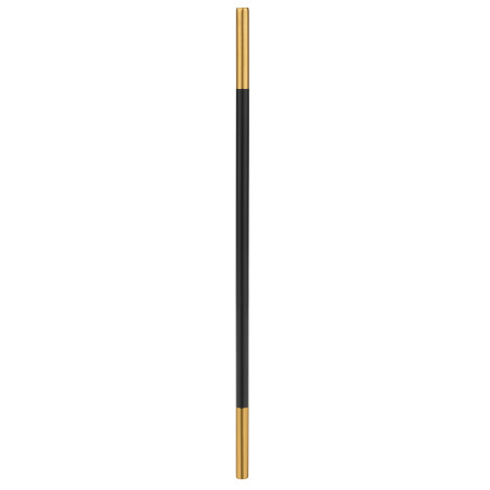 Deluxe Stainless steel straw Black/Gold 215 x 6 mm straight single