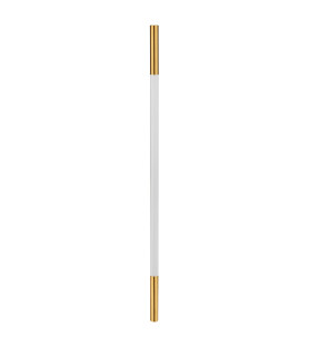 Deluxe Stainless steel straw White/Gold 215 x 6 mm straight single