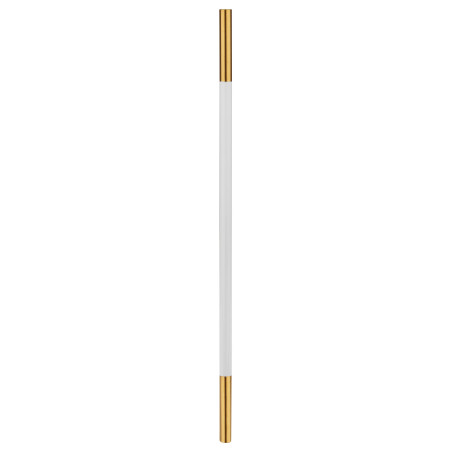 Deluxe Stainless steel straw White/Gold 215 x 6 mm straight single